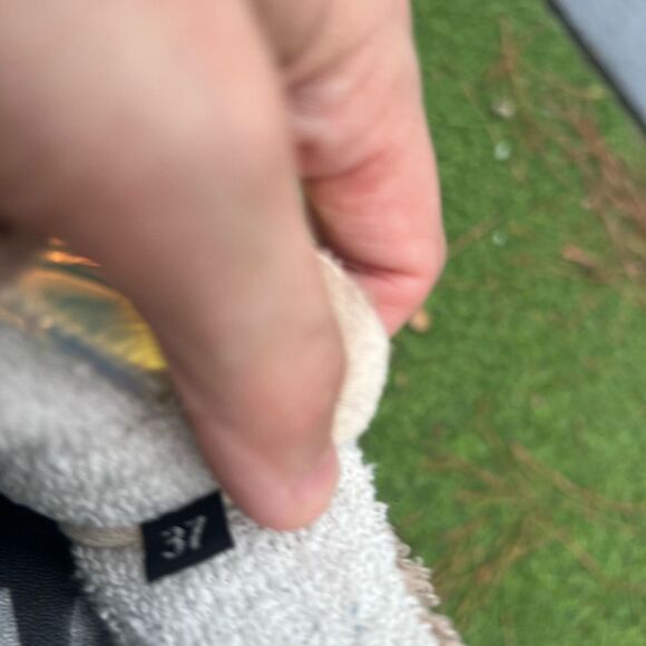 P448 Womens Star High Top Gray Suede Light Brown Sherpa Sneaker SIZE 37 6.5 to 7 - Picture 9 of 9